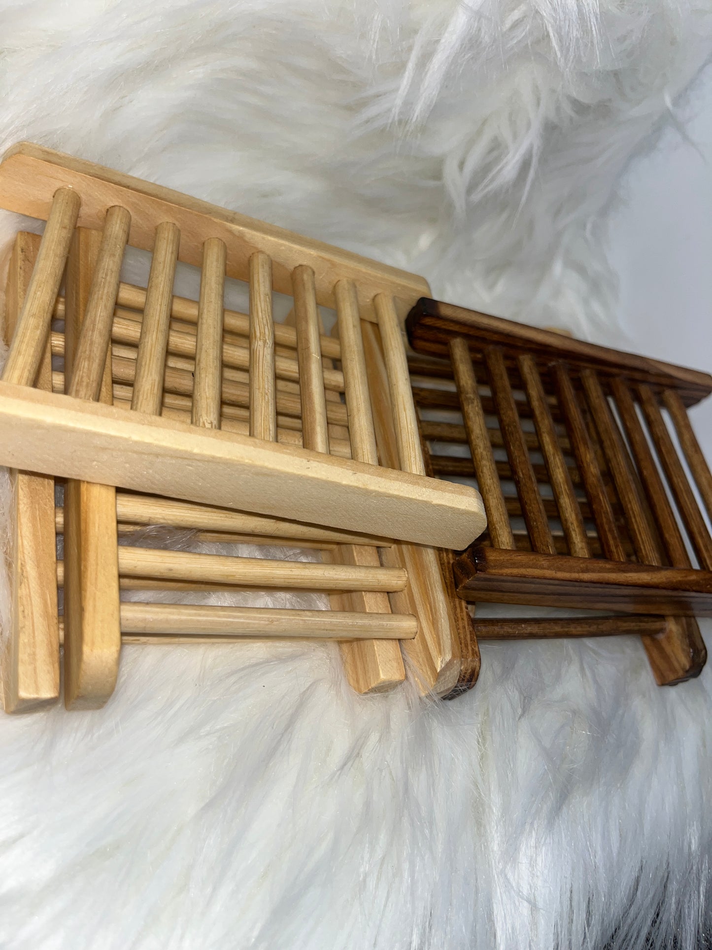 Wooden bamboo soap holder